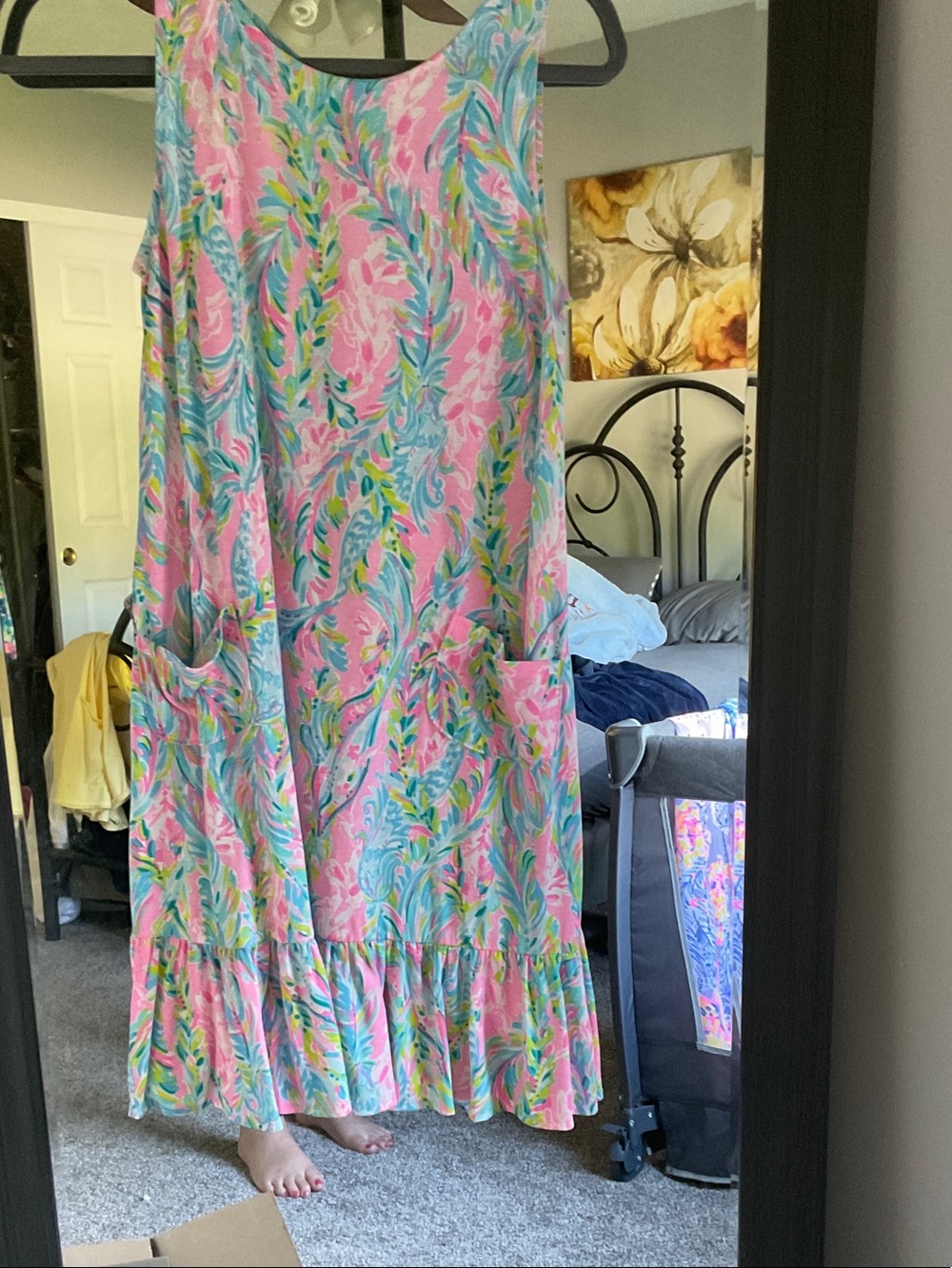 Lilly Pulitzer Pink Multi Floral Tank Dress